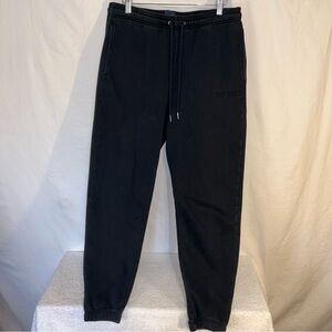GAP 1969 Women's Sweatpants - Size M - Black Joggers Embroidered Logo Drawstring
